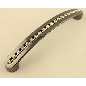 Gürcay Sıralı Taşlı Lama Kulp 128mm Füme (2 Adet)