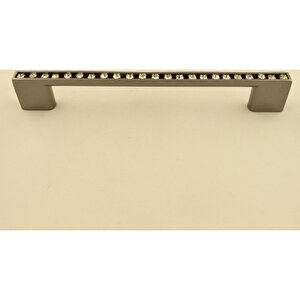 Gürcay Sıralı Taşlı Lama Kulp 128mm Füme (2 Adet)