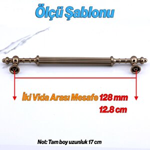 Kader Bronz Metal Kulp 128 Mm- 12.8 Cm Mobilya Çekmece Mutfak Dolabı Dolap Kulpları Kulbu Kulpu