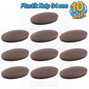 Damla 10 Adet Kulp 64 Mm 6.4 Cm Kahverengi Çekmece Mutfak Mobilya Dolabı Dolap Kulpu Kulbu Kulpları