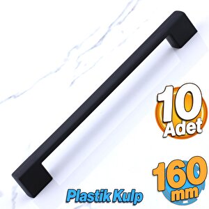 Gölcük 160 Mm (sert Plasti̇k) 10 Adet Siyah Mobilya Çekmece Mutfak Dolap Dolabı Kulpu Kulbu Kulpları