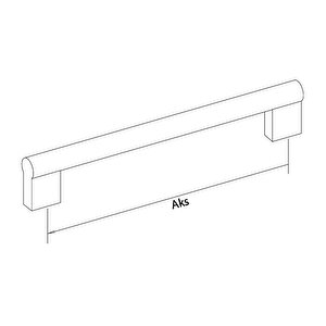 Aluminyum Uzun Kulp Çekmece Kapak Kulpu (2 Adet) 352 Mm
