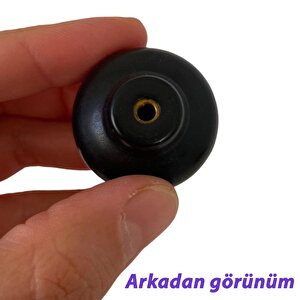 15 Adet Petunya Kulp Siyah Polimer Düğme Kulp Mantar Mobilya Mutfak Dolabı Çekmece Kulbu Kulpları