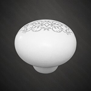 8 Adet Hanımeli Kulp Beyaz Polimer Düğme Kulp Mantar Mobilya Mutfak Dolabı Çekmece Kulbu Kulpları