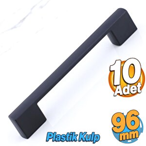 Gölcük 96 Mm (sert Plasti̇k) 10 Adet Siyah Mobilya Çekmece Mutfak Dolap Dolabı Kulpu Kulbu Kulpları
