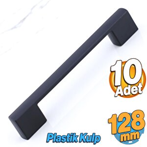 Gölcük 128 Mm (sert Plasti̇k) 10 Adet Siyah Mobilya Çekmece Mutfak Dolap Dolabı Kulpu Kulbu Kulpları