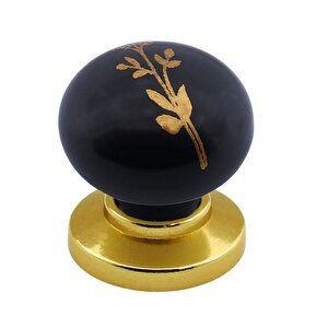 15 Adet Asya Kulp Siyah Polimer Düğme Kulp Altın Tabla Mobilya Mutfak Dolabı Çekmece Kulbu Kulpları