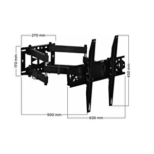 Onvo 65'' İle Uyumlu Hareketli Katlanabilir Duvar Askı Aparatı- Kaliteli