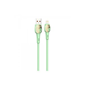 Hızlı Şarj Kablosu 2m Lightning Yeşil Ls832