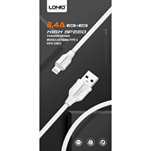Şarj Ve Veri Aktarım Hızlı Şarj Kablosu 1 Metre Ls361 Lightning