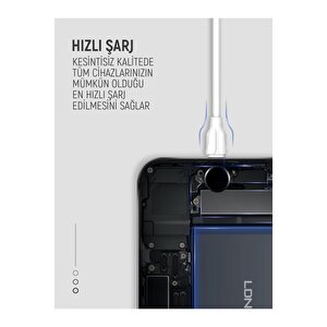 Şarj Ve Veri Aktarım Hızlı Şarj Kablosu 2 Metre Ls362 Type-c