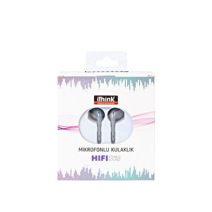 Kablolu Kulakiçi Mikrofonlu Kulaklık Kl-250 Gri