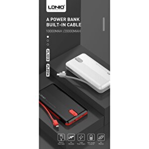 Powerbank 3ın1 Kendinden Kablolu Taşınabilir Şarj Cihazı 10.000 Mah Pl1013