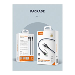 2.4a Usb Veri Kablosu 1 Metre Micro -ls521