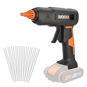 Wx045.9 20volt 11mm Profesyonel Sıcak Mum Silikon Tabancası + 10 Silikon (akü Dahil Değildir)