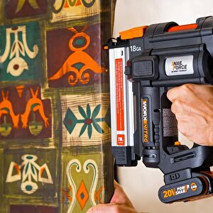 Worx Wx842 20volt/2.0ah Li-ion 15-50mm Profesyonel Şarjlı Çivi Çakma Makinesi + 2700 Adet Yedek Çivi