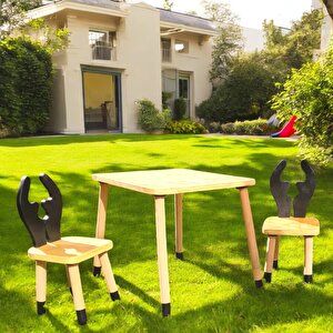 Montessori̇ Çocuk Akti̇vi̇te Masa Sandalye Seti̇