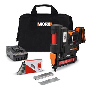 Wx844 20volt/2.0ah Li-ion 16-40mm Profesyonel Şarjlı Zımba Makinesi + 2700 Adet Yedek Zımba