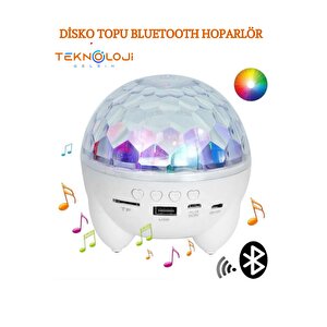 Şarjlı Disko Parti Bluetooth Hoparlör Tavan Yıldız Yansıtmalı Projeksiyon Speaker