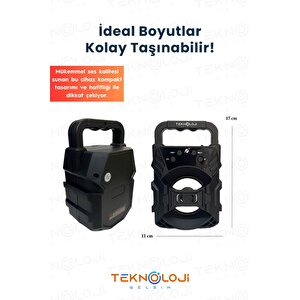 Bluetooth Hoparlör Taşınabilir Ses Bombası Led Işıklı Extra Bass Ses Radyolu Speaker Sd Kart-usb