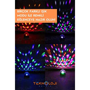 Disko Topu Bluetooth Hoparlör Lazer Küre Işıklı