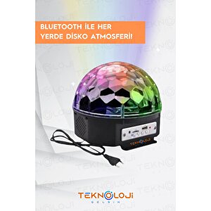 Disko Topu Bluetooth Hoparlör Lazer Küre Işıklı