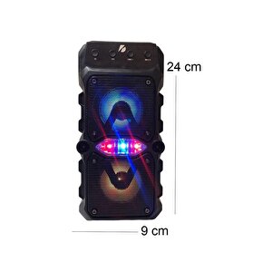 Kamp Hoparlörü Bluetooth Hoparlör Kablosuz Işıklı Çift Hoparlör Standlı Fm Radyo Sd Kart Usb