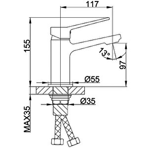 F1062 Banyo Lavabo Bataryası