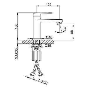 F1085 Banyo Lavabo Bataryası