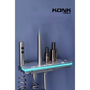 Konktools Dijital Piyano 5 Fonksiyonlu Antrasit Banyo Bataryalı Smart  Max Dijital Tepe Duşu Duş Seti
