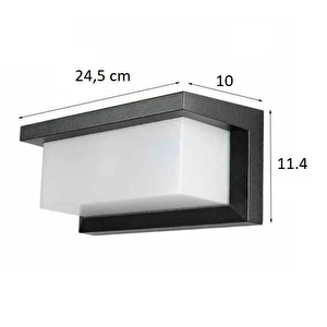 Cata ( Cunda ) 30w Modern Led Aplik / Siyah Kasa - Günışığı