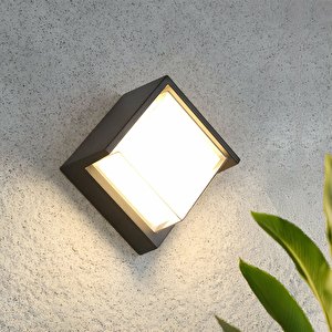 7w Kare Modern Led Aplik / Siyah Kasa - Günışığı