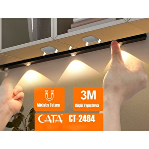 ( Bella ) 10w 40cm Usb Sensörlü Slim Cabinet / Siyah Kasa - Günışığı