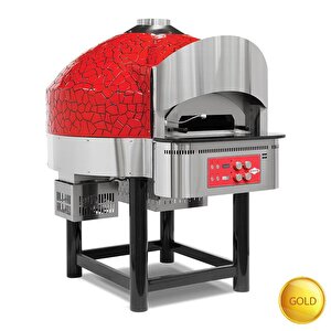 Emp.spo.03-d-gb-ng Dijital Gazlı Sabit Tabanlı Pizza Fırını 9 Pizza Kapasiteli - Altın, Siyah Doğalgazlı