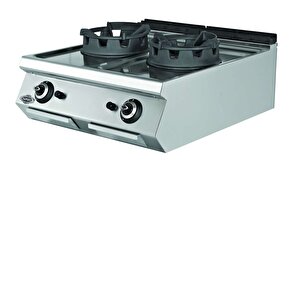 Emp.pls.7wk020 Gazlı Wok Ocağı 2 Brulörlü - Lpgli