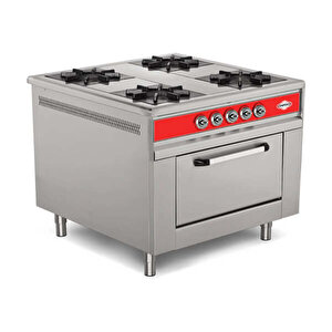 Emp.9kg.021 Gazlı Fırınlı Kuzine - 4 Göz Açık Ateş - Doğalgazlı