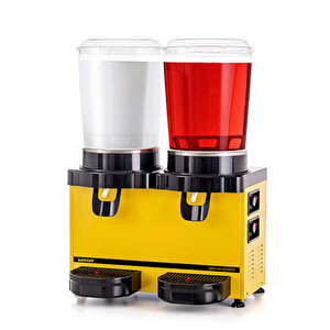 Mm20.ay Soğuk İçecek Dispenseri, 10+10 L, Analog, Panoramik, Karıştırıcılı, Sarı