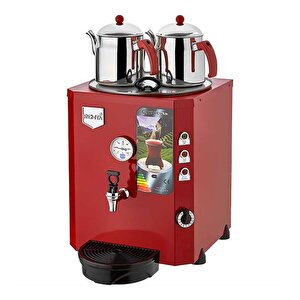 Jumbo Çay Makinesi 23 Litre 2 Demlik Dahil Şamandıralı (şebeke) Kırmızı