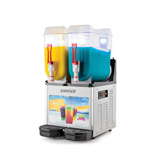 Slush24.ia Slush Twin Allure, Granita, Meyve Suyu Dispenseri, 12+12 L, İnox