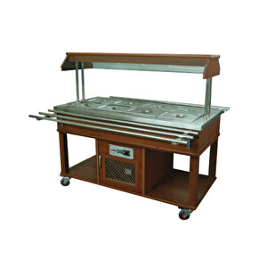 Assb-04 Saladbarlar Orta Tip Ahşap Kaplama Gn 1/1 X 4 - 230 V