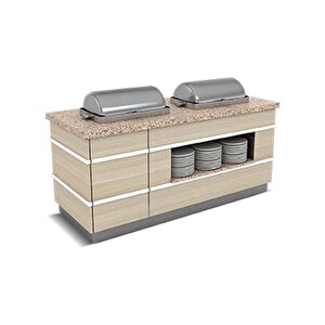 Glt.ssc.03 Galata Sıcak Servis Ünitesi Reşolu 3 Chafing Dish
