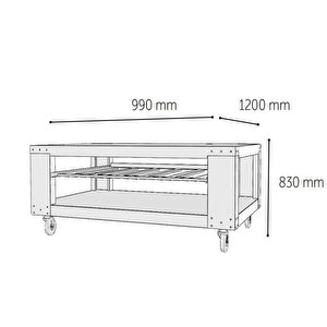 Venarro Dytf - 117 A Alt Stand - Mini Modüler Fırın Için