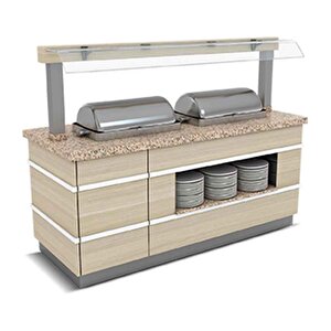 Glt.ssc-n.02 Galata Sıcak Servis Ünitesi Nefeslikli 2 Chafing Dish