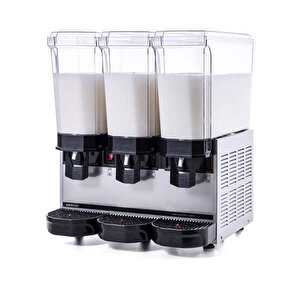 60.smmi Klasik Triple Soğuk İçecek Dispenseri, 20+20+20 L, Fıskiye-karıştırıcı-karıştırıcı, Inox