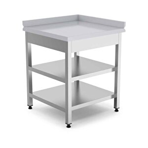 Emp.ktta.7070-r Köşe Tezgahı Alt-ara Raflı Sağ 70x70x85 Cm