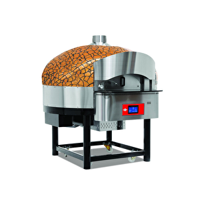 Emp.spo.02-d-gb-lpg Dijital Gazlı Döner Taban Pizza Fırını 9 Pizza Kapasiteli - Altın, Siyah  Lpg'li