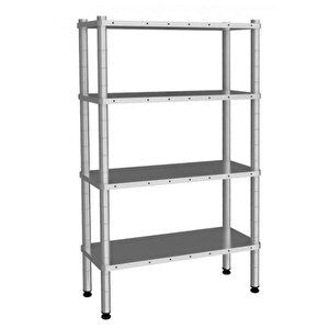 Emp.d.2.4691-18-4 4 Katlı Düz Raflar 46x91x180 Cm Inox 201