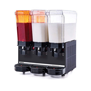 60.smmb Klasik Triple Soğuk İçecek Dispenseri, 20+20+20 L, Fıskiye-karıştırıcı-karıştırıcı, Siyah