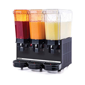 60.sssb Klasik Triple Soğuk İçecek Dispenseri, 20+20+20 L, Fıskiyeli, Siyah