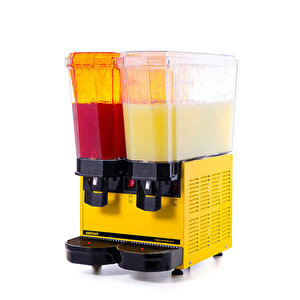 40.ssy Klasik Twin Soğuk İçecek Dispenseri, 20+20 L, Fıskiyeli, Sarı